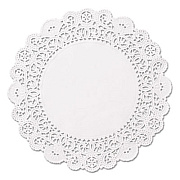 Hoffmaster Brooklace Lace Doilies, Round, 5", White, 2,000/Carton (LA9052M)
