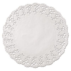 Hoffmaster Kenmore Lace Doilies, Round, 16.5", White, 500/Carton (500260)