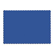 Hoffmaster Placemats, Smooth Surface, Scalloped Edges, 13.5" x 9.5", Navy Blue, 1,000/Carton (310523)