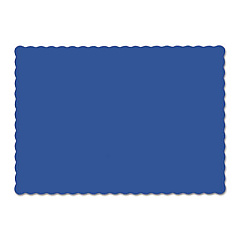 Hoffmaster Placemats, Smooth Surface, Scalloped Edges, 13.5" x 9.5", Navy Blue, 1,000/Carton (310523)