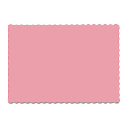 Hoffmaster Placemats, Smooth Surface, Scalloped Edges, 13.5" x 9.5", Dusty Rose, 1,000/Carton (310525)