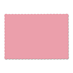 Hoffmaster Placemats, Smooth Surface, Scalloped Edges, 13.5" x 9.5", Dusty Rose, 1,000/Carton (310525)