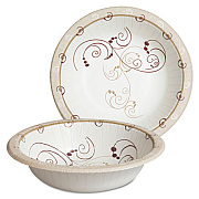 Dart Symphony Paper Dinnerware, Heavyweight Bowl, 12 oz, Tan, 125/Pack (HB12J8001PK)