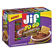Jif To Go Spreads, Chocolate Silk, 1.5 oz Cup, 8/Box (24112)