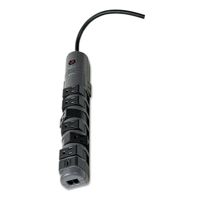 Belkin Pivot Plug Surge Protector, 8 Outlets, 6 ft Cord, 1800 Joules, Gray (BP10820006)
