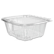 Dart ClearPac SafeSeal rPET Tamper-Resistant Container, ProPlanet Seal, Flat Lid, 32 oz, Clear, 100/Bag, 2 Bags/Carton (CH32DEF)
