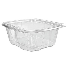 Dart ClearPac SafeSeal rPET Tamper-Resistant Container, ProPlanet Seal, Flat Lid, 32 oz, Clear, 100/Bag, 2 Bags/Carton (CH32DEF)