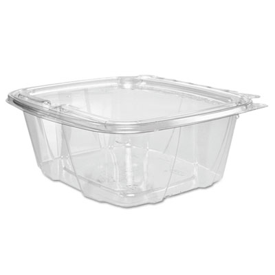 Dart ClearPac SafeSeal rPET Tamper-Resistant Container, ProPlanet Seal, Flat Lid, 32 oz, Clear, 100/Bag, 2 Bags/Carton (CH32DEF)
