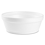 Dart Foam Container, Squat, 8 oz, 4.63" Diameter x 1.13" h, White, 500/Carton (8SJ32)