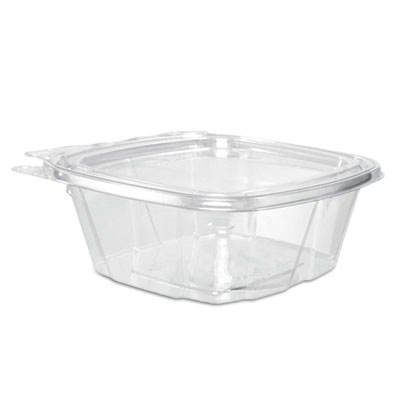 Dart ClearPac SafeSeal Tamper-Resistant/Evident Containers, Flat Lid, 12 oz, Clear, Plastic, 100/Bag, 2 Bags/Carton (CH12DEF)