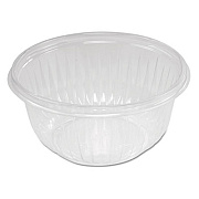 Dart PresentaBowls Clear Bowls, 16 oz, Plastic, 63/Bag, 8 Bags/Carton, 504 Bowls/Carton (C16B)