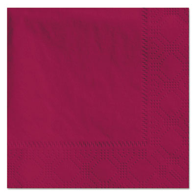 Hoffmaster Embossed Beverage Napkins, 2-Ply, 9.5 x 9.5, Burgundy, 1,000/Carton (180324)