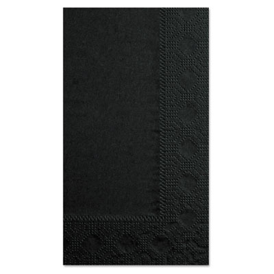 Hoffmaster Dinner Napkins, 2-Ply, 15 x 17, Black, 1,000/Carton (180513)