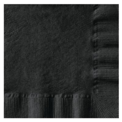 Hoffmaster Embossed Beverage Napkins, 1-Ply, 10 x 10, Black, 1,000/Carton (020212)