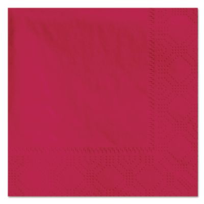 Hoffmaster Embossed Beverage Napkins, 2-Ply, 9.5 x 9.5, Red, 1,000/Carton (180311)