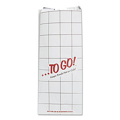 Bagcraft ToGo! Foil Insulator Deli and Sandwich Bags, 6" x 14", White, To Go! Design, 500/Carton (300507)