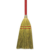 Boardwalk Blended Straw Toy Broom, Red Headband, Straw Bristles, 40.5" Overall Length, Straw/Red, 12/Carton (BWKBR10018)