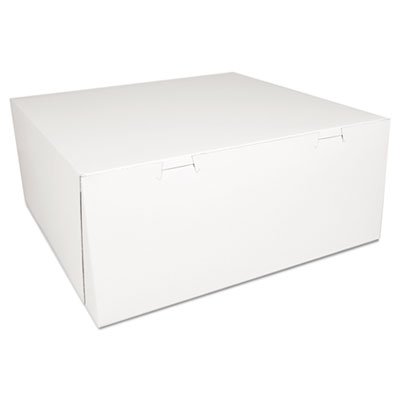 SCT White One-Piece Non-Window Bakery Boxes, 14 x 14 x 6, White, Paper, 50/Carton (0993)