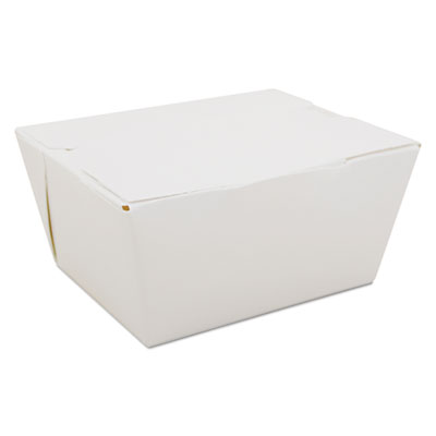 SCT ChampPak Carryout Boxes, #1, 4.38 x 3.5 x 2.5, White, Paper, 450/Carton (0741)
