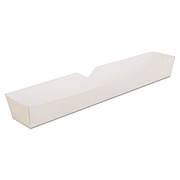 SCT Footlong Hot Dog Tray, 10.25 x 1.5 x 1.25, White, Paper, 500/Carton (0711)