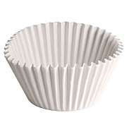 Hoffmaster Fluted Bake Cups, 2.25" Diameter x 1.88" h, White, Paper, 500/Pack, 20 Packs/Carton (610070)
