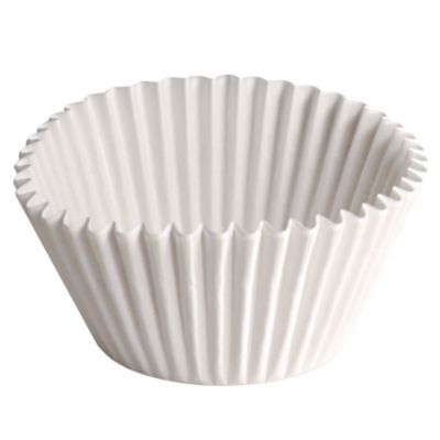 Hoffmaster Fluted Bake Cups, 2.25" Diameter x 1.88" h, White, Paper, 500/Pack, 20 Packs/Carton (610070)
