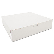 SCT White One-Piece Non-Window Bakery Boxes, 12 x 12 x 2.75, White, Paper, 100/Carton (0984)
