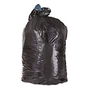 Trinity Plastics Low-Density Can Liners, 33 gal, 1.6 mil, 23" x 39", Black, Flat Pack, 100/Carton (ML3339X)