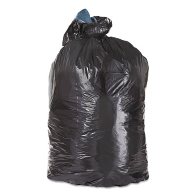 Trinity Plastics Low-Density Can Liners, 45 gal, 2.4 mil, 40" x 46", Black, 100/Carton (ML4046XH)