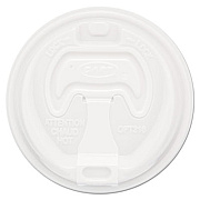 Dart Optima Reclosable Lid, Fits 12 oz to 24 oz Hot Cups, Plastic, White, 100/Pack (16RCLPK)