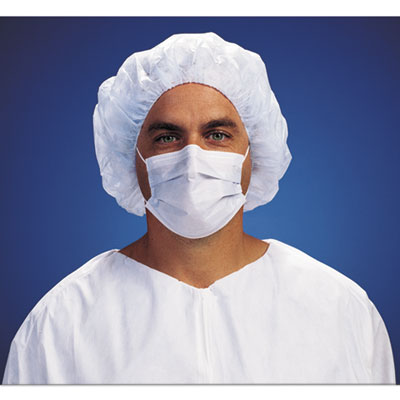 Kimtech M5 Pleat Style Face Mask With Earloops, Polyethylene, Regular, Blue, 50/Bag, 10 Bags/Carton (62692)