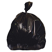 Heritage Linear Low-Density Can Liners, 60 gal, 1.25 mil, 38" x 58", Black, 100/Carton (H7658SK)