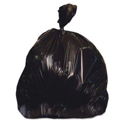 Heritage Linear Low-Density Can Liners, 60 gal, 1.25 mil, 38" x 58", Black, 100/Carton (H7658SK)