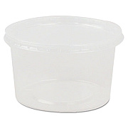 WNA Deli Containers and Lids, 8 oz, 4.56" Diameter x 1.09" h, Clear, Plastic, 250/Carton (APCOMBO08)