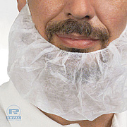 AmerCareRoyal Poly Latex-Free Beard Protector, Spun-Bonded Polypropylene, One Size Fits All, White, 100/Box, 10 Boxes/Carton (RBP1M)