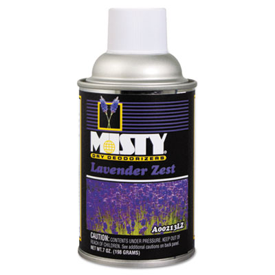 Misty Metered Dry Deodorizer Refills, Lavender Zest, 7 oz Aerosol Spray, 12/Carton (1039375)