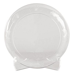 WNA Designerware Plates, Plastic, 6" dia, Clear, 10/Pack, 18 Packs/Carton (DWP6180)