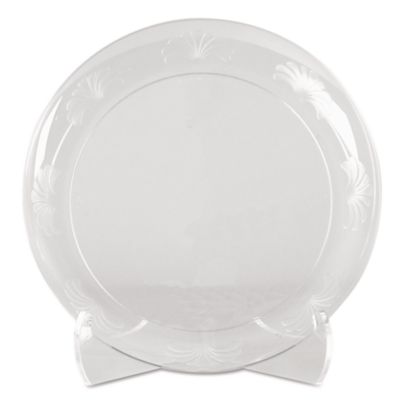 WNA Designerware Plates, Plastic, 6" dia, Clear, 10/Pack, 18 Packs/Carton (DWP6180)