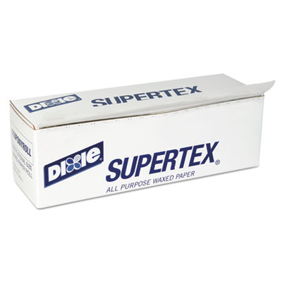 Dixie Waxed Paper with Wet Wax Food Wrap, 12" x 750 ft, White (110PONYROLL)