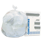 Heritage High-Density Waste Can Liners, 10 gal, 8 mic, 24" x 24", Natural, 50 Bags/Roll, 20 Rolls/Carton (Z4824LNR01)