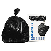 Heritage Low-Density Can Liners, 12-16 gal, 0.35 mil, 24 x 32, Black, 1,000/Carton (D4832RK)