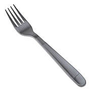 GEN WRAPPED CUTLERY, 7.25" FORK, HEAVYWEIGHT, POLYPROPYLENE, BLACK,1,000/CARTON (GENHYBIWF)