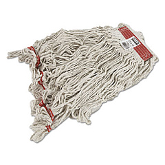 Rubbermaid Commercial Swinger Loop Wet Mop Heads, Cotton/Synthetic, Large, White, 6/Carton (C113WHI)