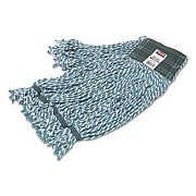 Rubbermaid Commercial Web Foot String Mop Heads, Microfiber, Green, Medium, 5"Green Headband, 6/Ctn (A85306GRECT)
