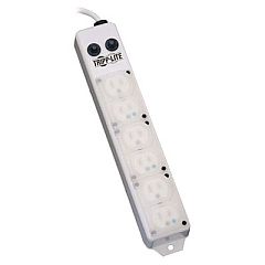 Tripp Lite Medical-Grade Power Strip for Patient-Care Vicinity, 6 Outlets, 15 ft Cord (PS615HGOEM)