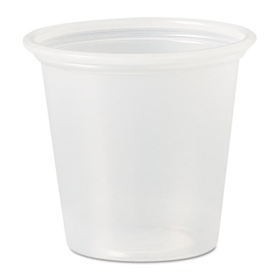 Dart Polystyrene Portion Cups, 1.25 oz, Translucent, 2,500/Carton (P125N)