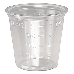 Dart PLASTIC MEDICAL AND DENTAL CUPS, 1 OZ, CLEAR, GRADUATED, 5000/CARTON (P101M)