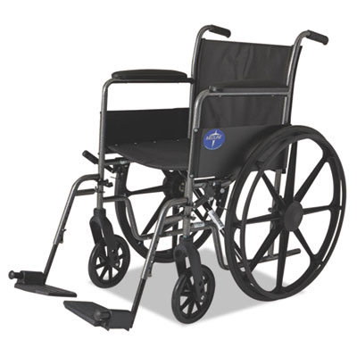 Medline EXCEL K1 BASIC WHEELCHAIR, 18W X 16D, 300 LB CAPACITY (MDS806150EE)