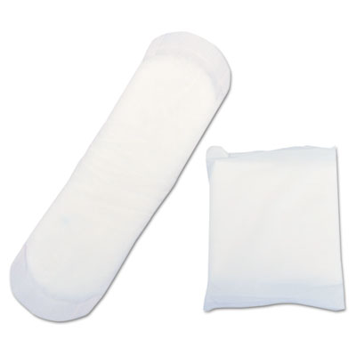 HOSPECO Maxithins Sanitary Pads, Maxi Absorbency, 250/Carton (250IM)