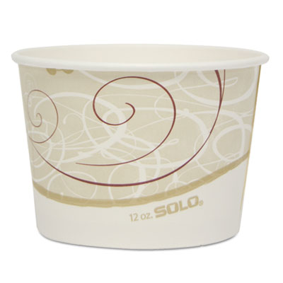 Dart Single Poly Paper Container, 12 Oz, Symphony, 4.2" Dia, 60/pack, 20 Pack/carton (VS512SYM)